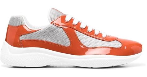 prada orange sneakers|high top prada sneakers.